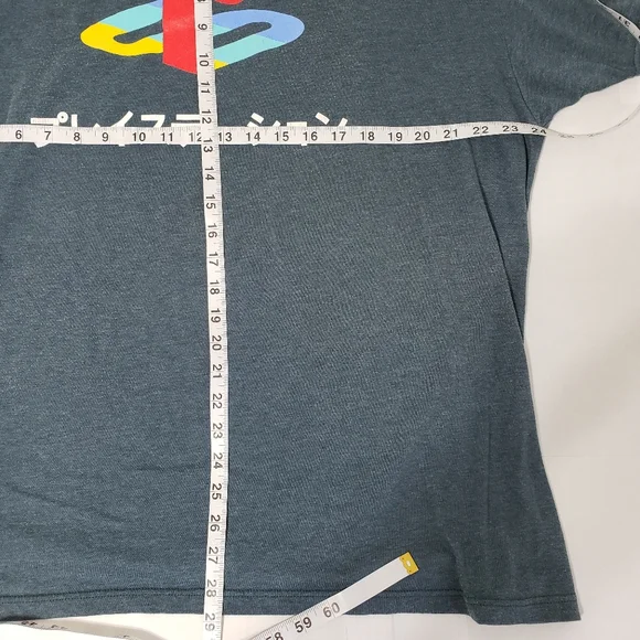 Playstation crewneck t-shirt Men's 2xl grayish blue green - Picture 5 of 7